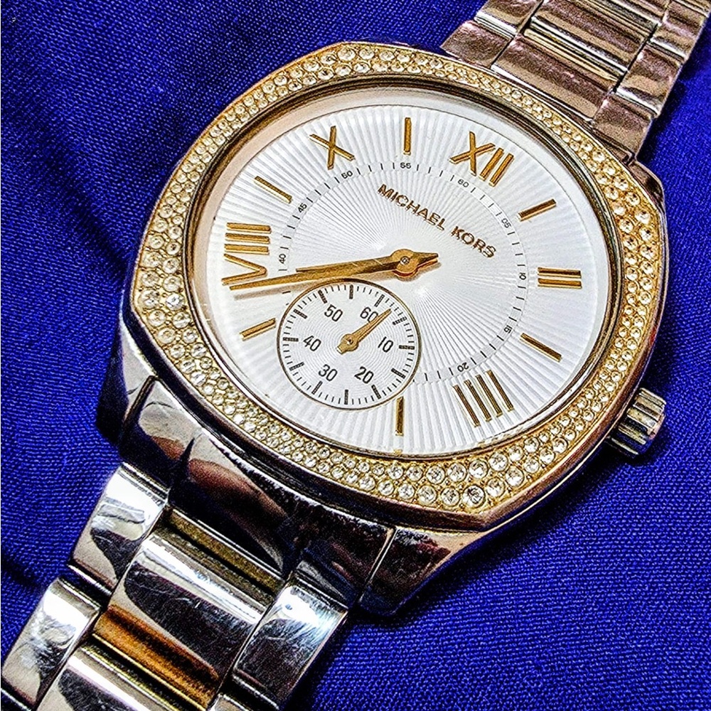 Michael Kors Bryn MK-6277 Clsssic Luxury Tank Womens Watch 40mm